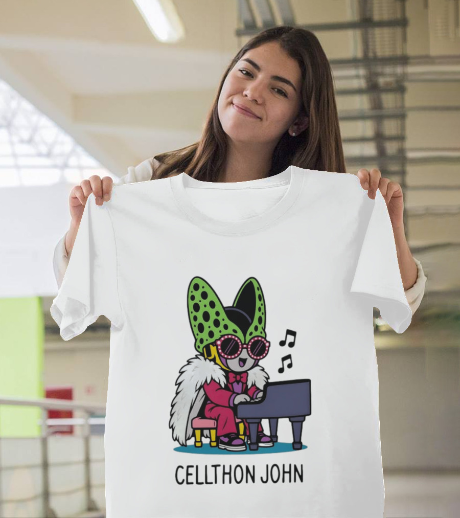 Cellthon John Dragon Ball Z Piano Music Fun T-Shirt