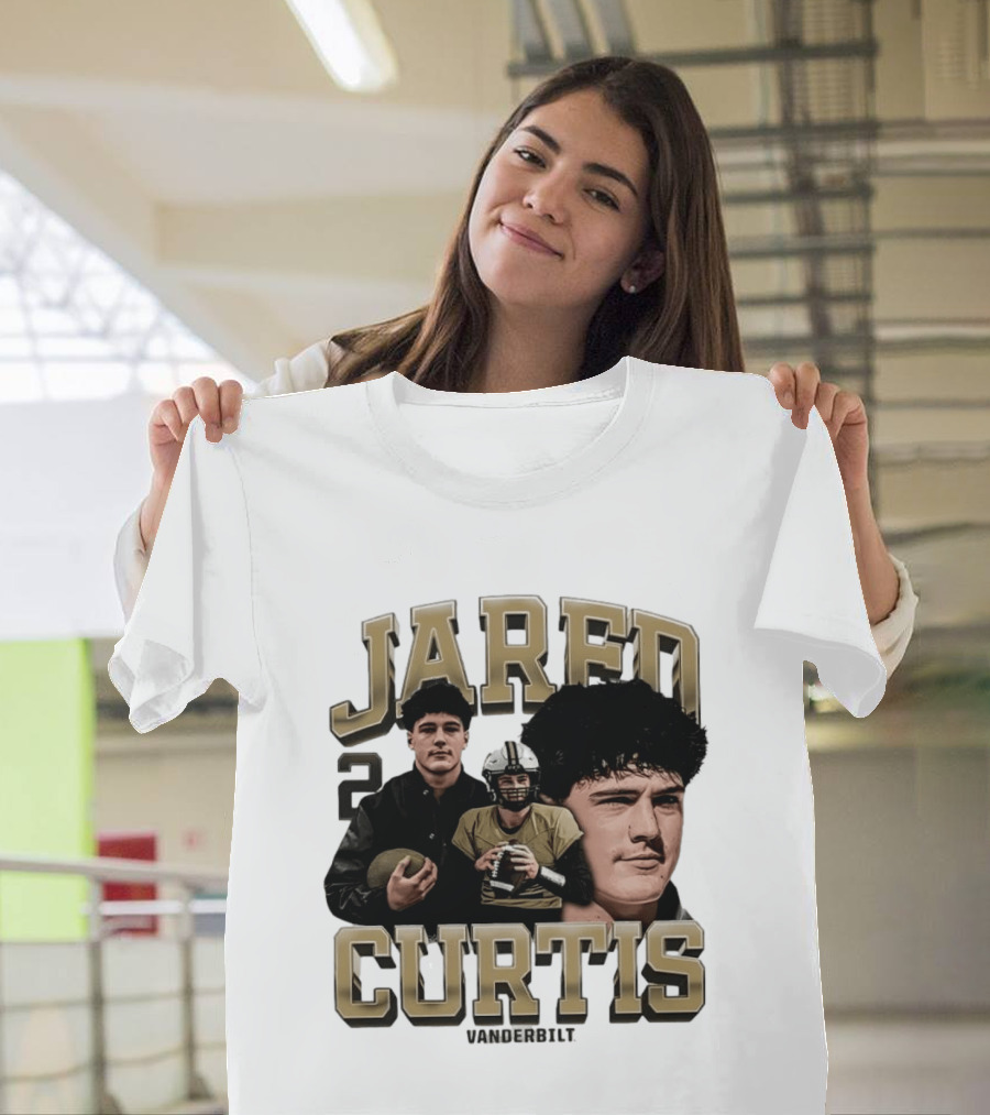 Vanderbilt Jared Curtis Football No 2 Commodores Collage T-Shirt
