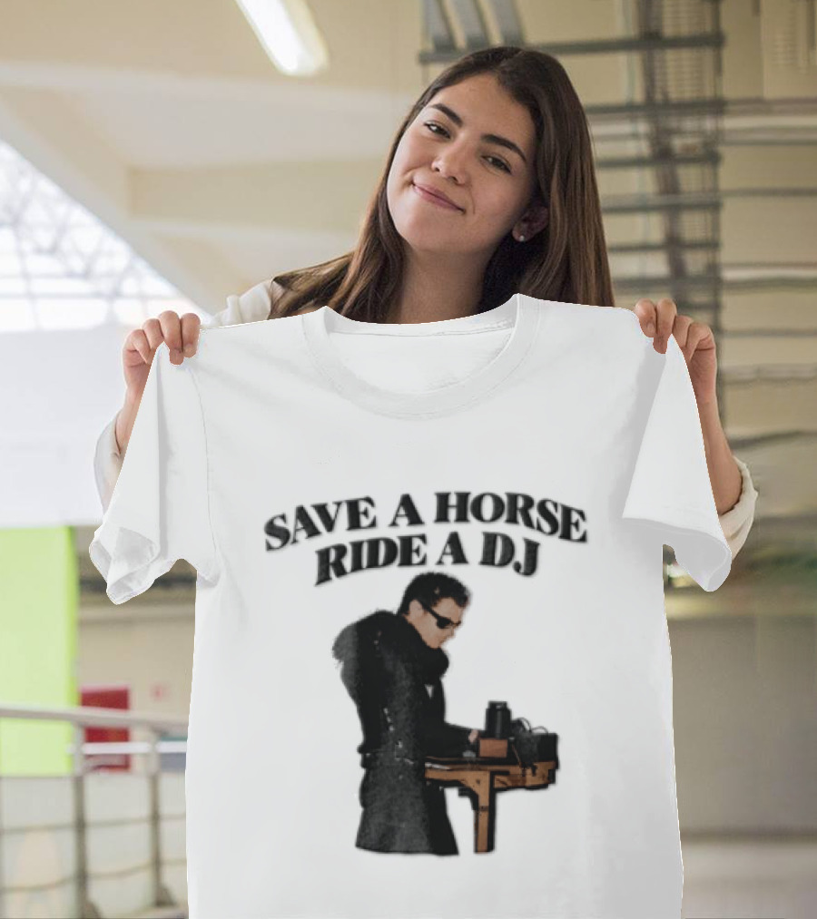 Save A Horse Ride A DJ Sunglasses Turntable Musician T-Shirt