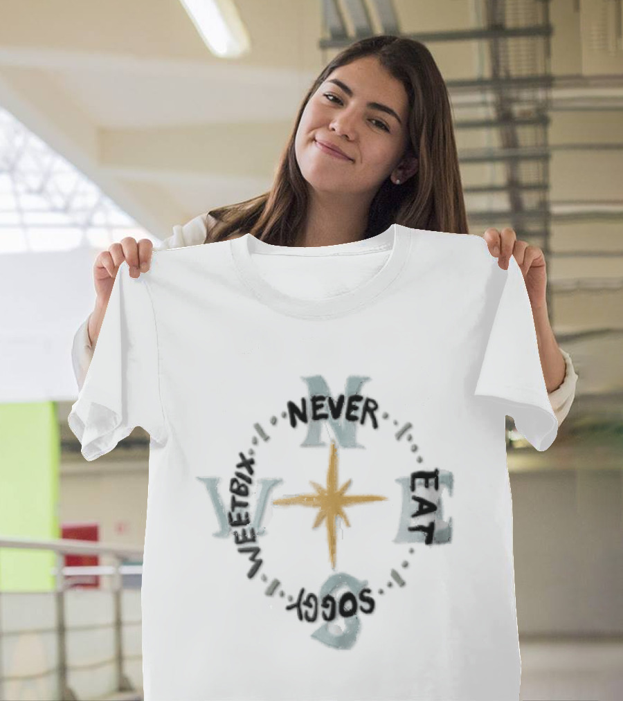 Weetbix Never Eat Soggy Compass Rose North East South West T-Shirt