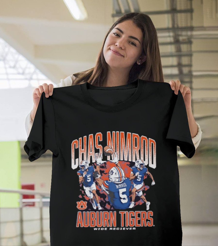 Chas Nimrod No 5 Auburn Tigers Wide Receiver T-Shirt