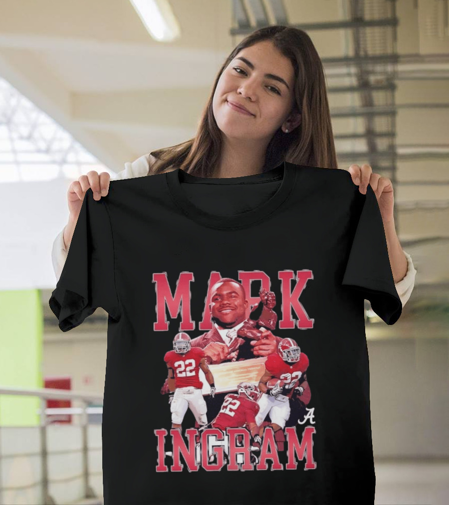 Mark Ingram Alabama Crimson Tide NCAA Football Collage 22 T-Shirt
