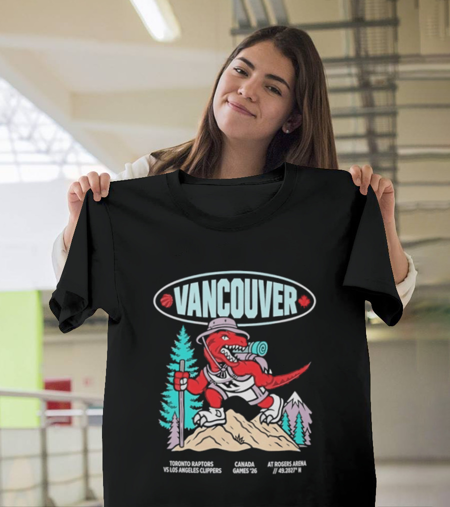 Toronto Raptors Vs Los Angeles Clippers Canada Games 2026 Vancouver Retro Style Basketball Event T-Shirt