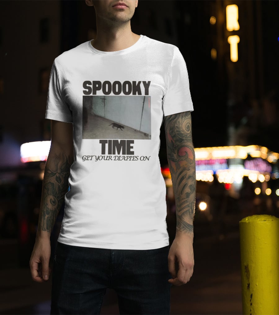Spoooky Time Get Your Diapers On Caseoh Games Store Kitty CCTV T-Shirt