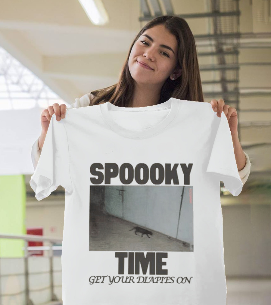 Spoooky Time Get Your Diapers On Caseoh Games Store Kitty CCTV T-Shirt
