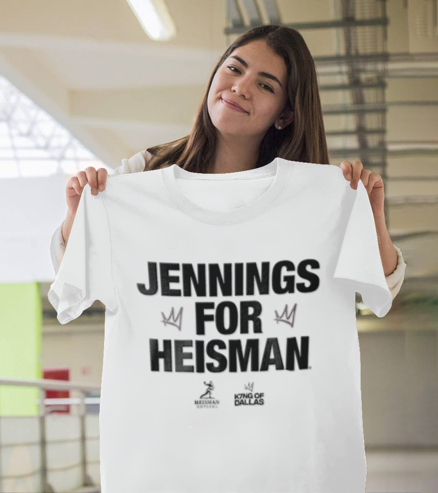 Jennings For Heisman Minnesota Vikings Football Player Crown T-Shirt