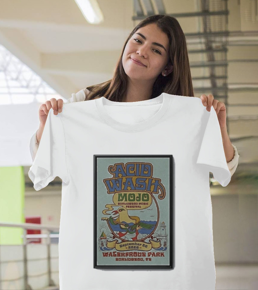 Acid Wash Mojo Burlington Music Festival September 26 2026 Waterfront Park Burlington Vermont T-Shirt