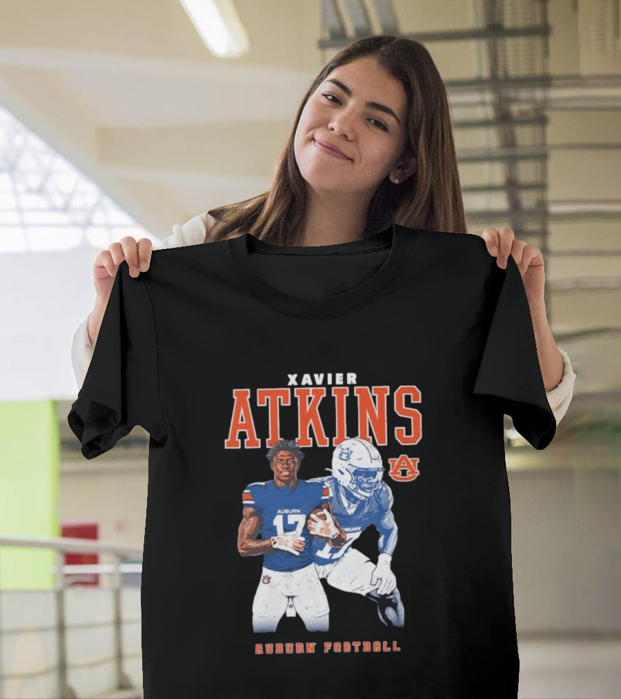 Xavier Atkins Auburn Tigers 17 Football Auburn University T-Shirt