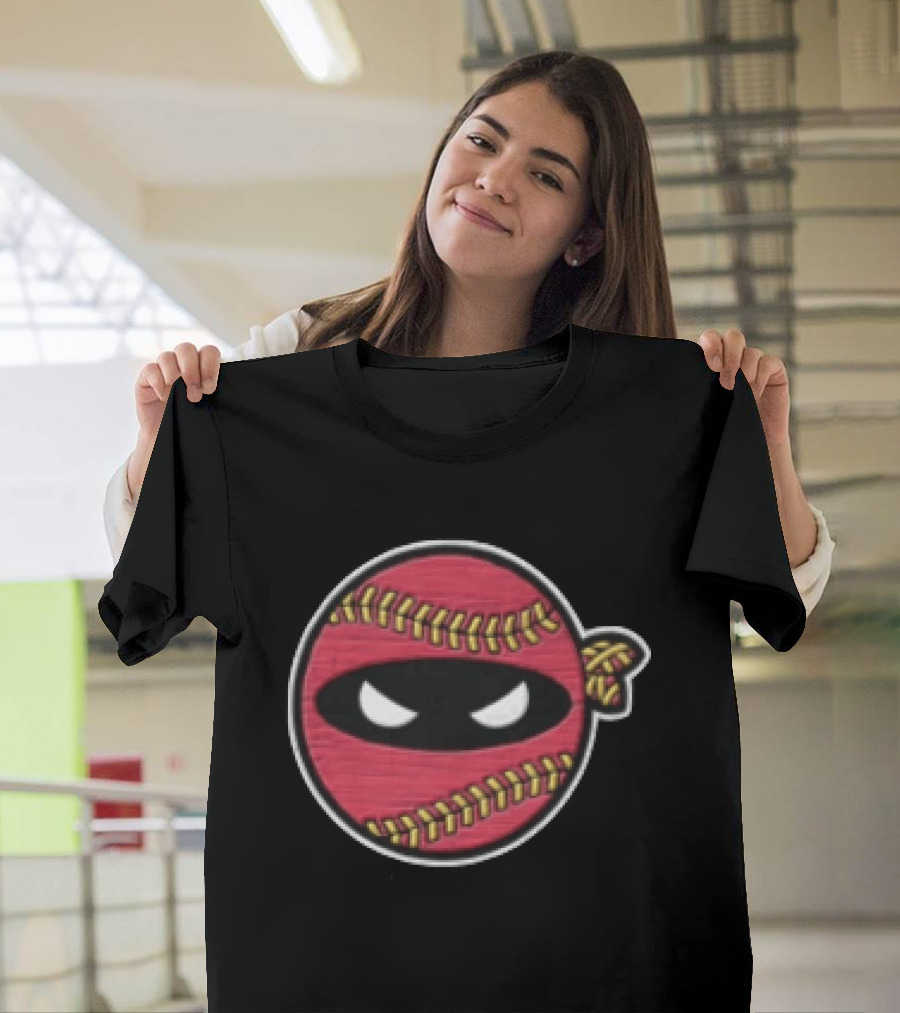 Boto Wear Red Baseball Mask Ninja Face T-Shirt