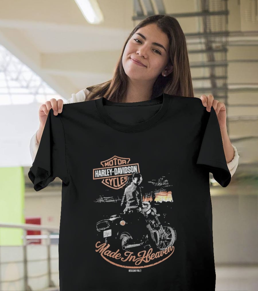 Harley Davidson Motor Cycles Made In Heaven Retro Style Biker Adventure T-Shirt