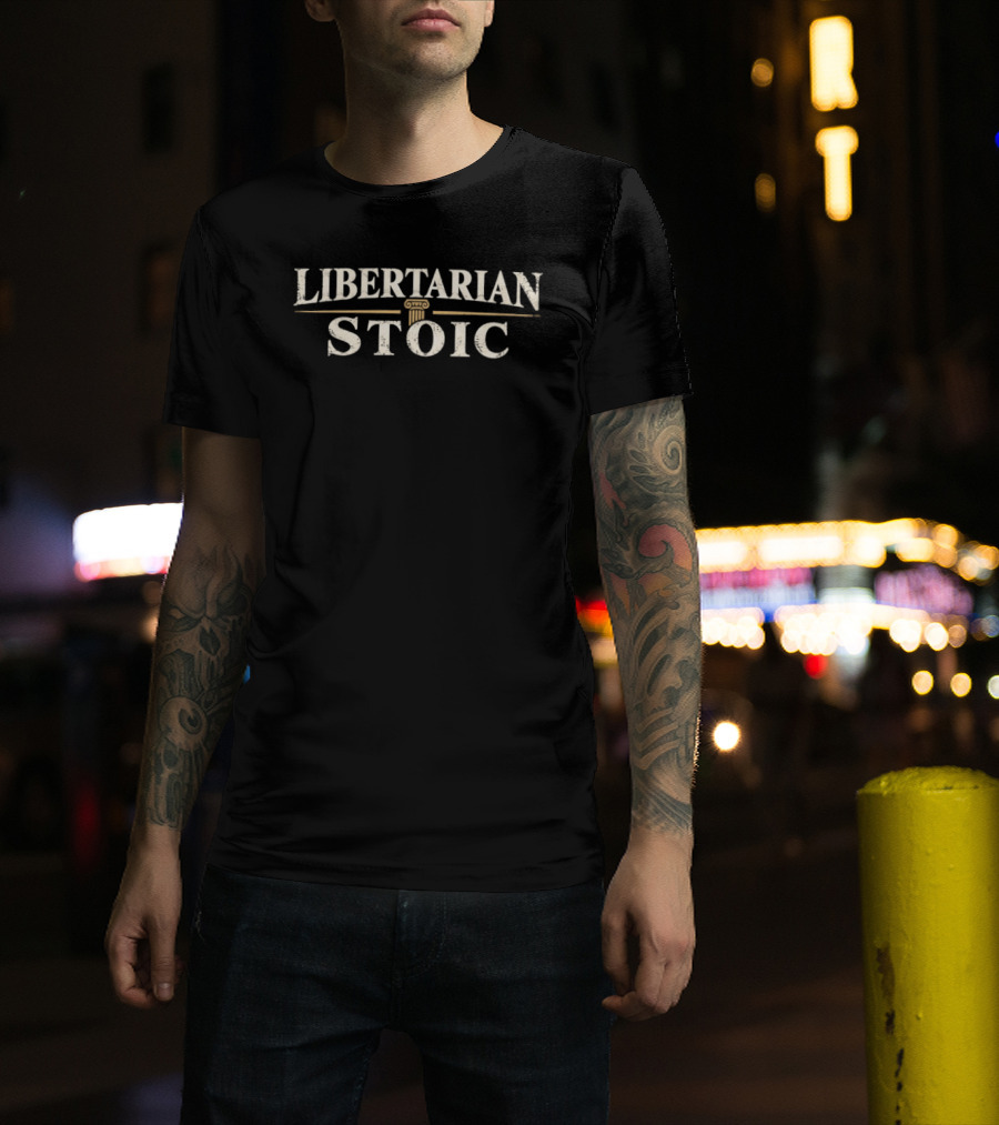Libertarian Stoic Philosophy Balance Iconic Dialogue T-Shirt