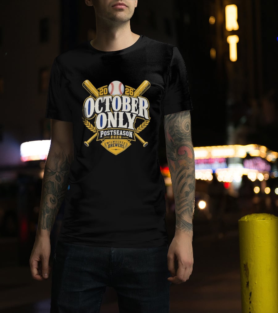 Milwaukee Brewers 2026 October Only Postseason Baseball Crosstalks T-Shirt