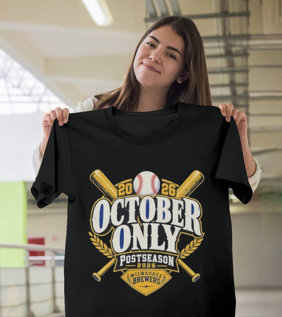 Milwaukee Brewers 2026 October Only Postseason Baseball Crosstalks T-Shirt