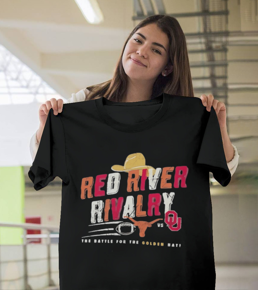 Texas Longhorns 2026 Red River Rivalry OU The Battle For The Golden Hat T-Shirt