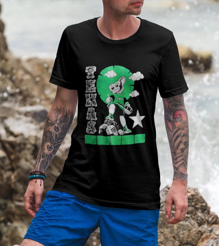 Texas Stars Lollipop Drum Helmets Figures T-Shirt