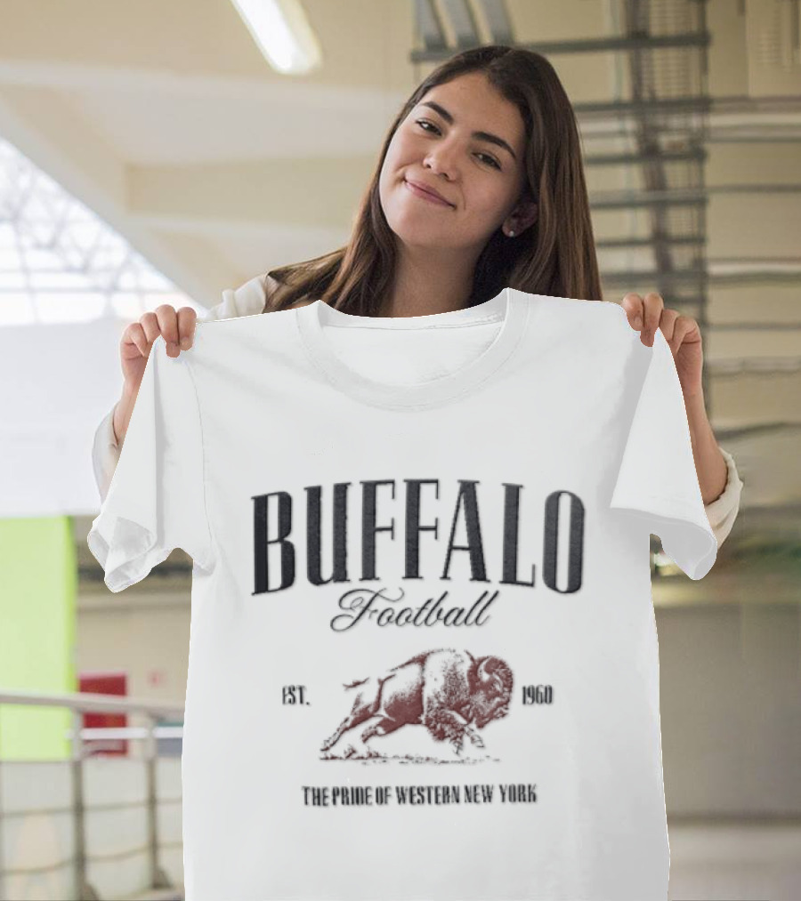 Buffalo Football Est. 1960 The Pride Of Western New York Bison T-Shirt