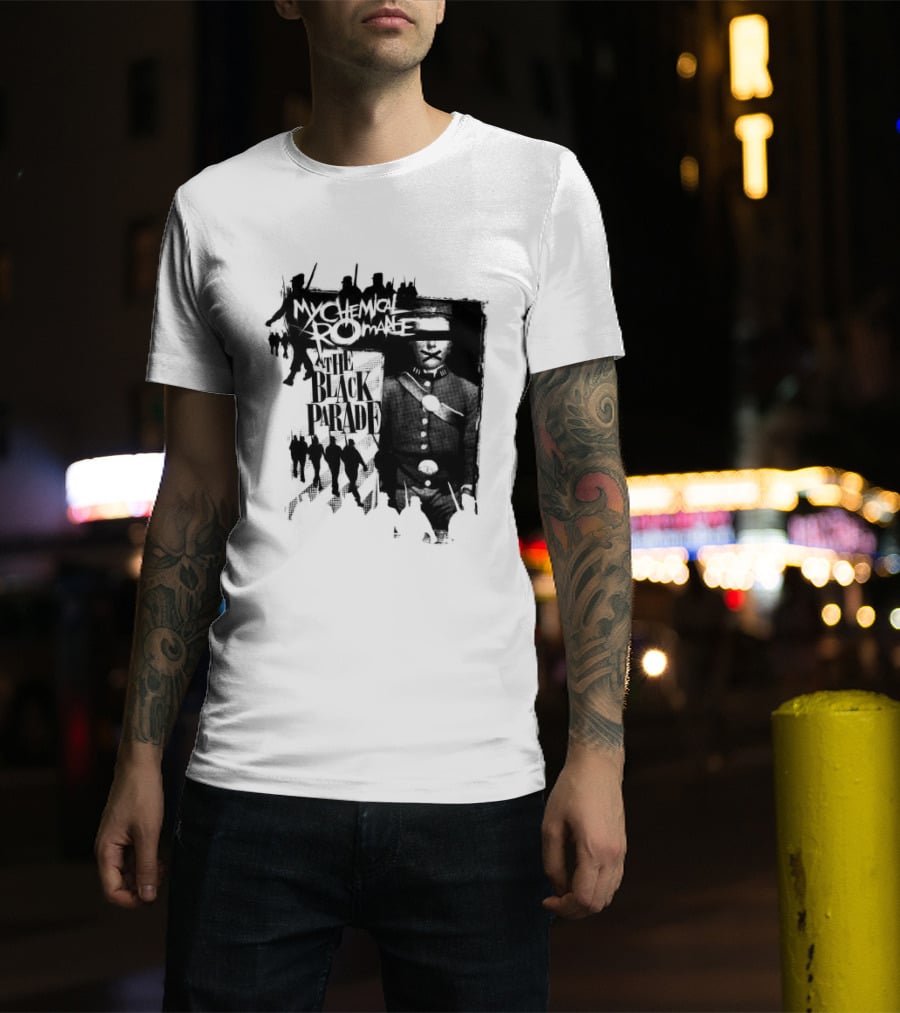 My Chemical Romance Warpath Distressed Band Names T-Shirt