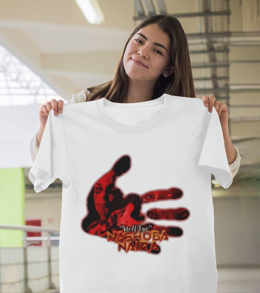 Red Handprint Wolf Eye Nashoba Naira T-Shirt