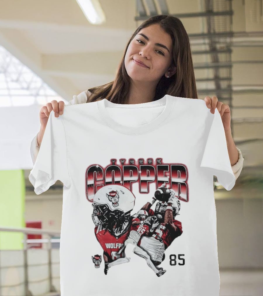 Tyreek Copper NC State Wolfpack Football No 85 T-Shirt