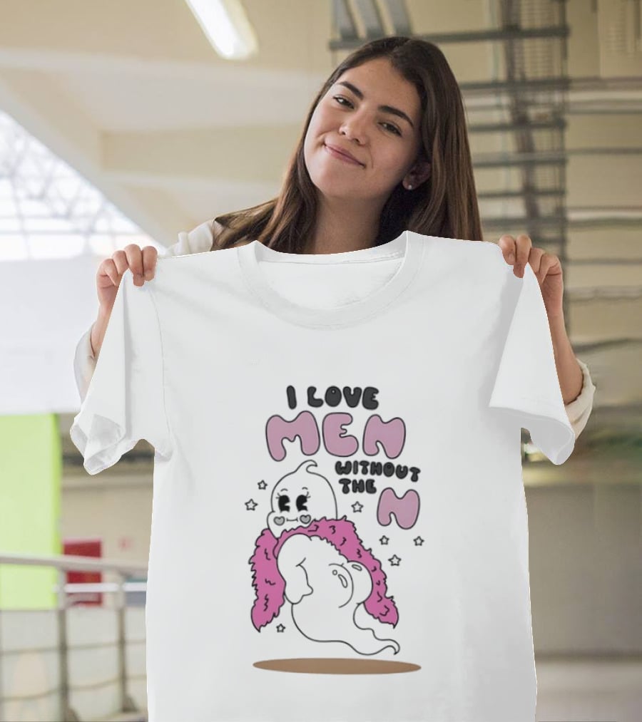 I Love Men Without The N Ghost Spooky Cute Halloween T-Shirt