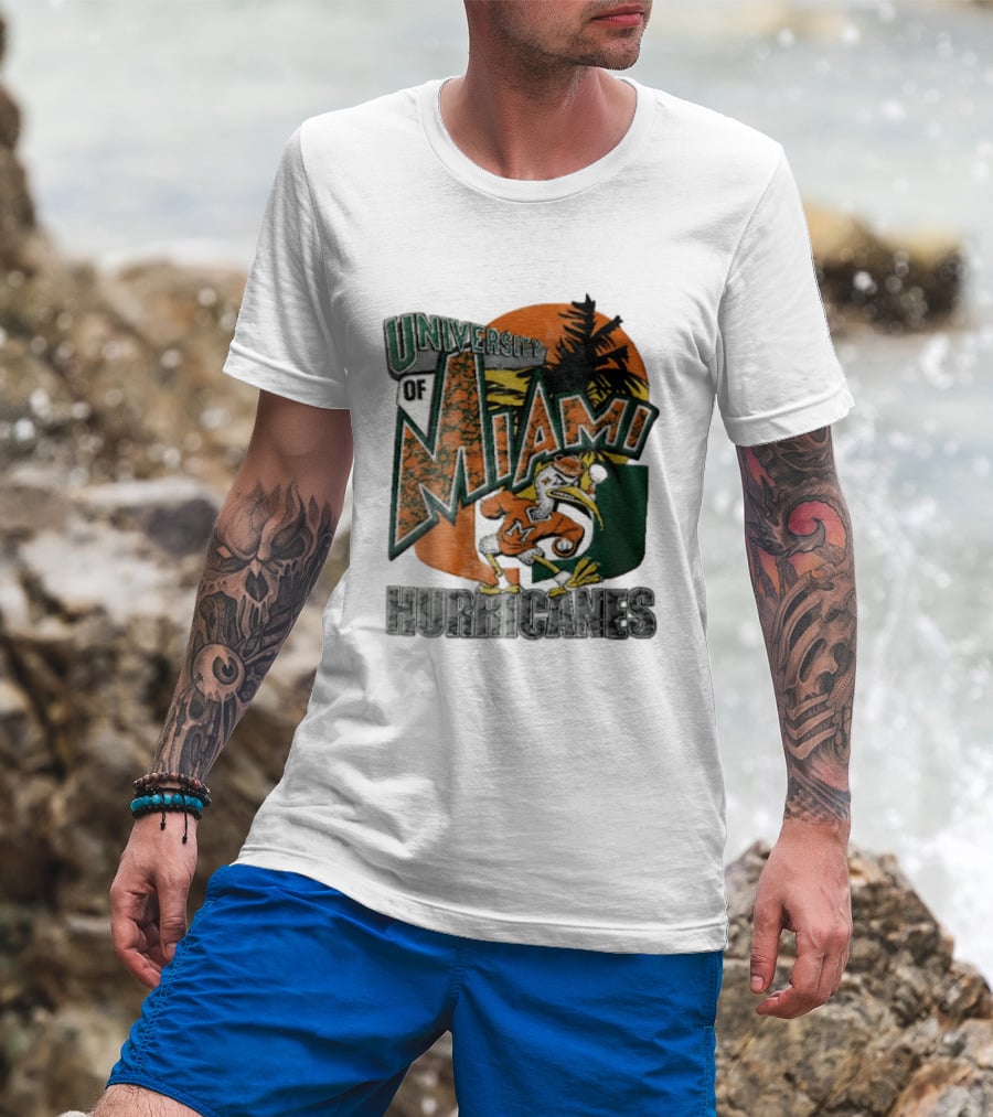 Miami Hurricanes Sebastian The Ibis U Of M Sports Team T-Shirt