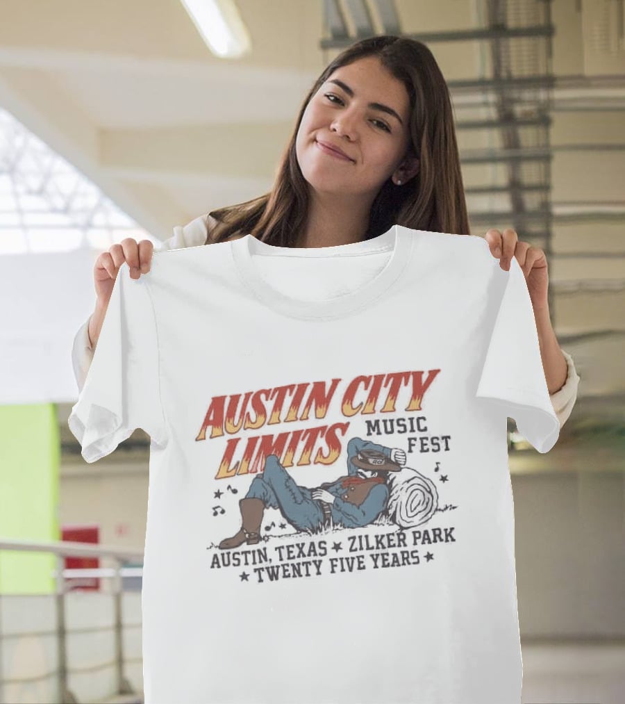 Austin City Limits Music Fest 25 Years Cowboy At Zilker Park 2026 T-Shirt
