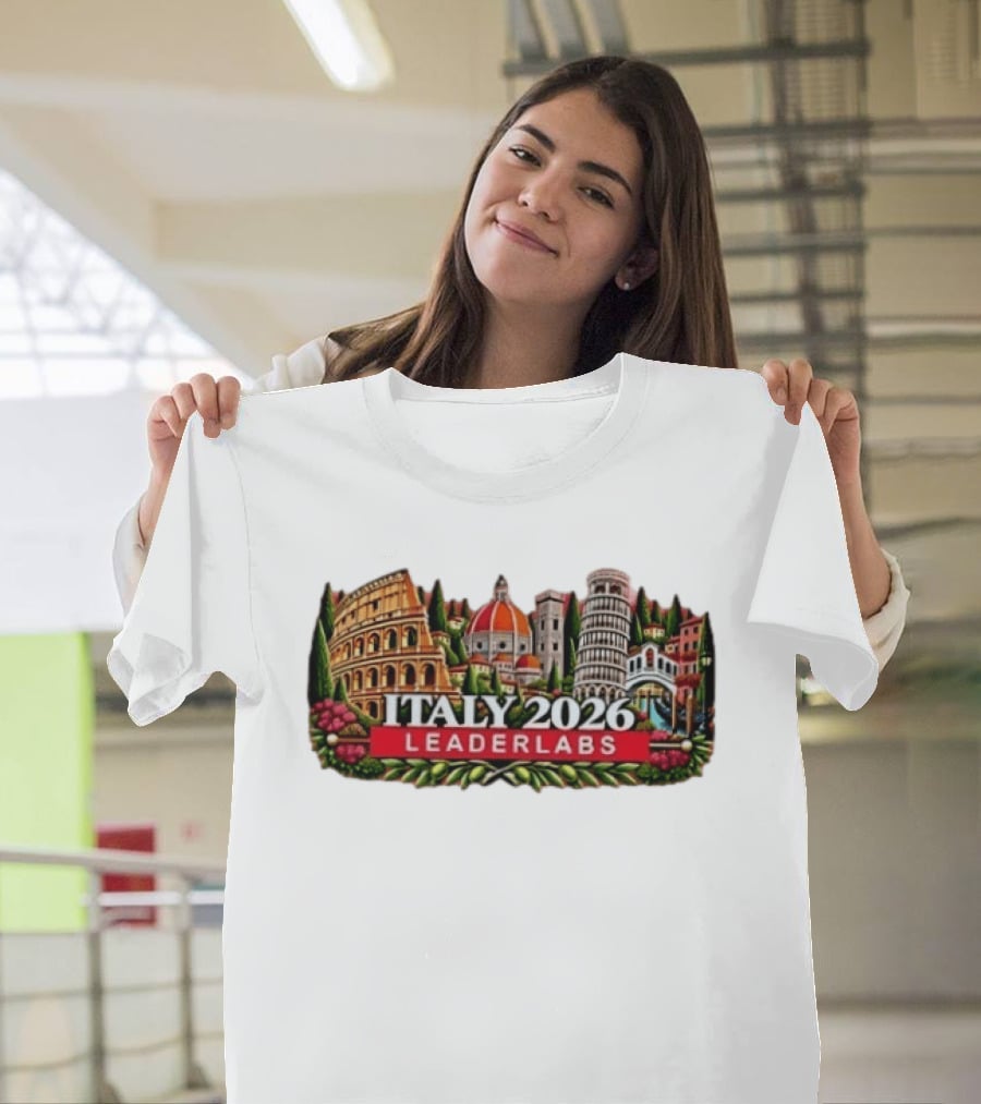 Italy 2026 Leaderlabs Colosseum Florence Pisa Venice Landmarks T-Shirt
