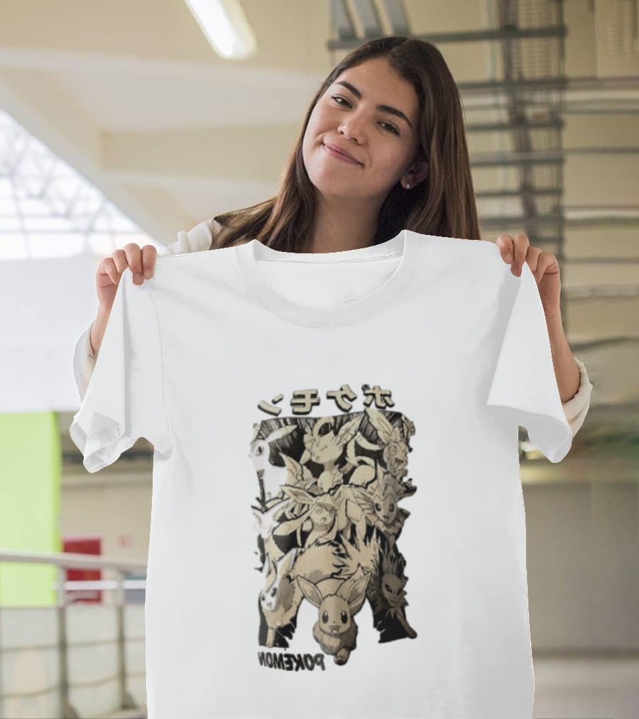 Eevee And Evolutions Collection Japanese Style Pokemon T-Shirt