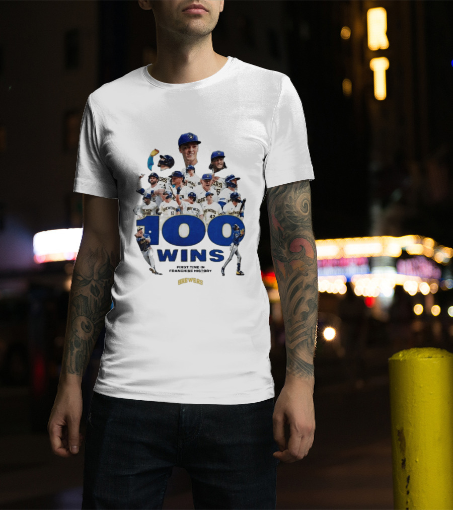 Milwaukee Brewers 100 Wins First Time In Franchise History T-Shirt