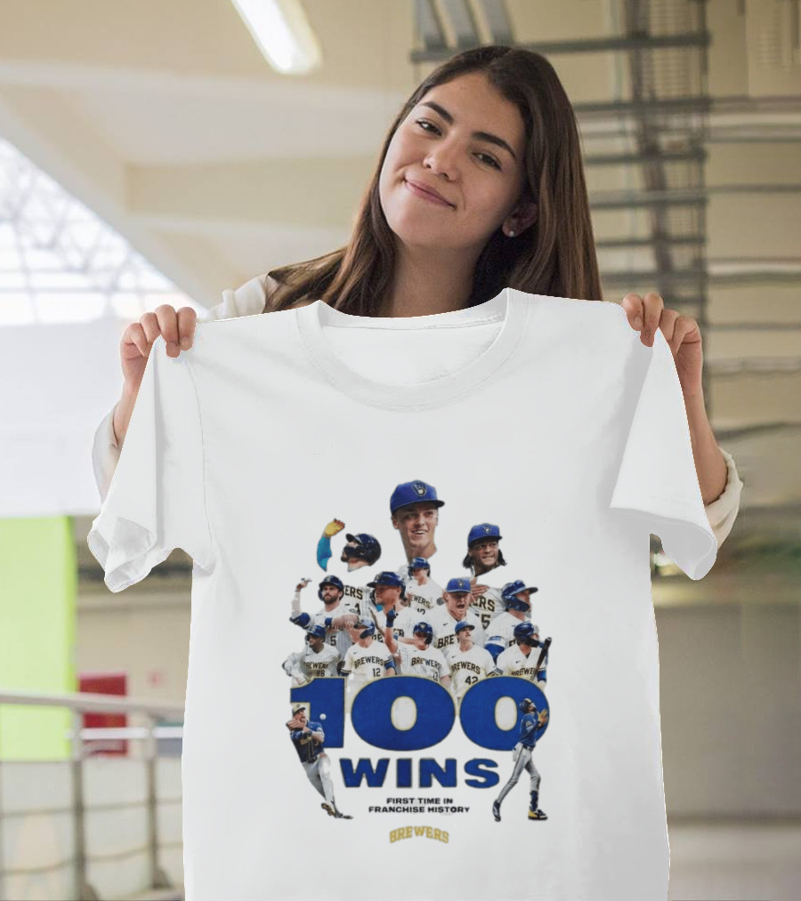Milwaukee Brewers 100 Wins First Time In Franchise History T-Shirt