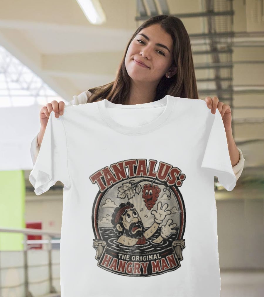 Tantalus The Original Hangry Man Retro Greek Mythology Comic T-Shirt
