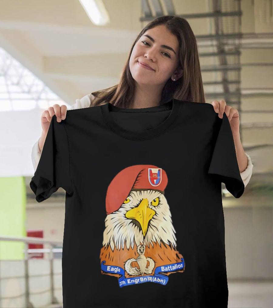Eagle Battalion 37th Engr Bn Abn Airborne Insignia T-Shirt