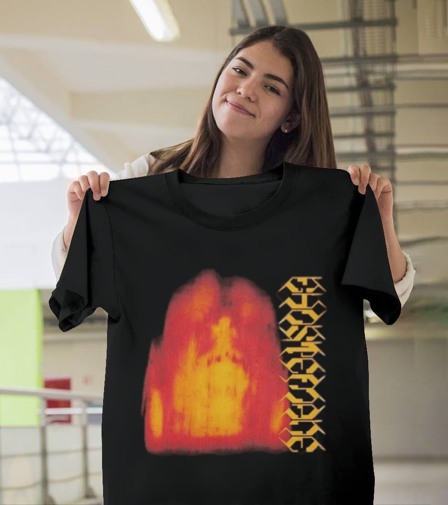 Ghostemane Face Hexagon Symbols And Red Yellow Abstract Blaze T-Shirt
