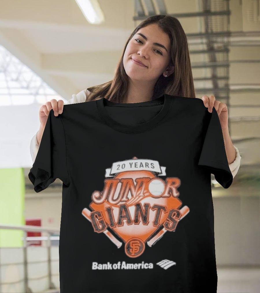 Junior Giants San Francisco 20 Years Bank Of America Celebration Anniversary T-Shirt