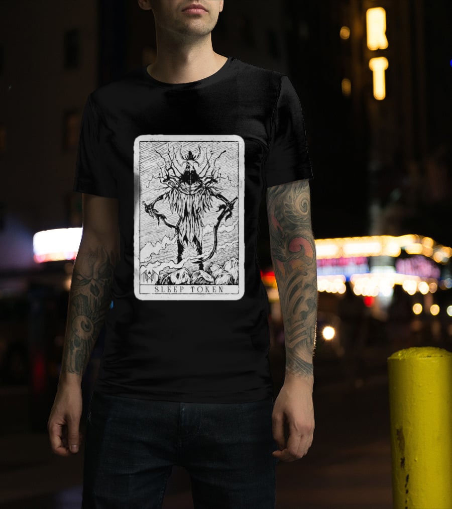 Sleep Token Vertebrae 33 Tarot Card Style Monstrous Figure T-Shirt
