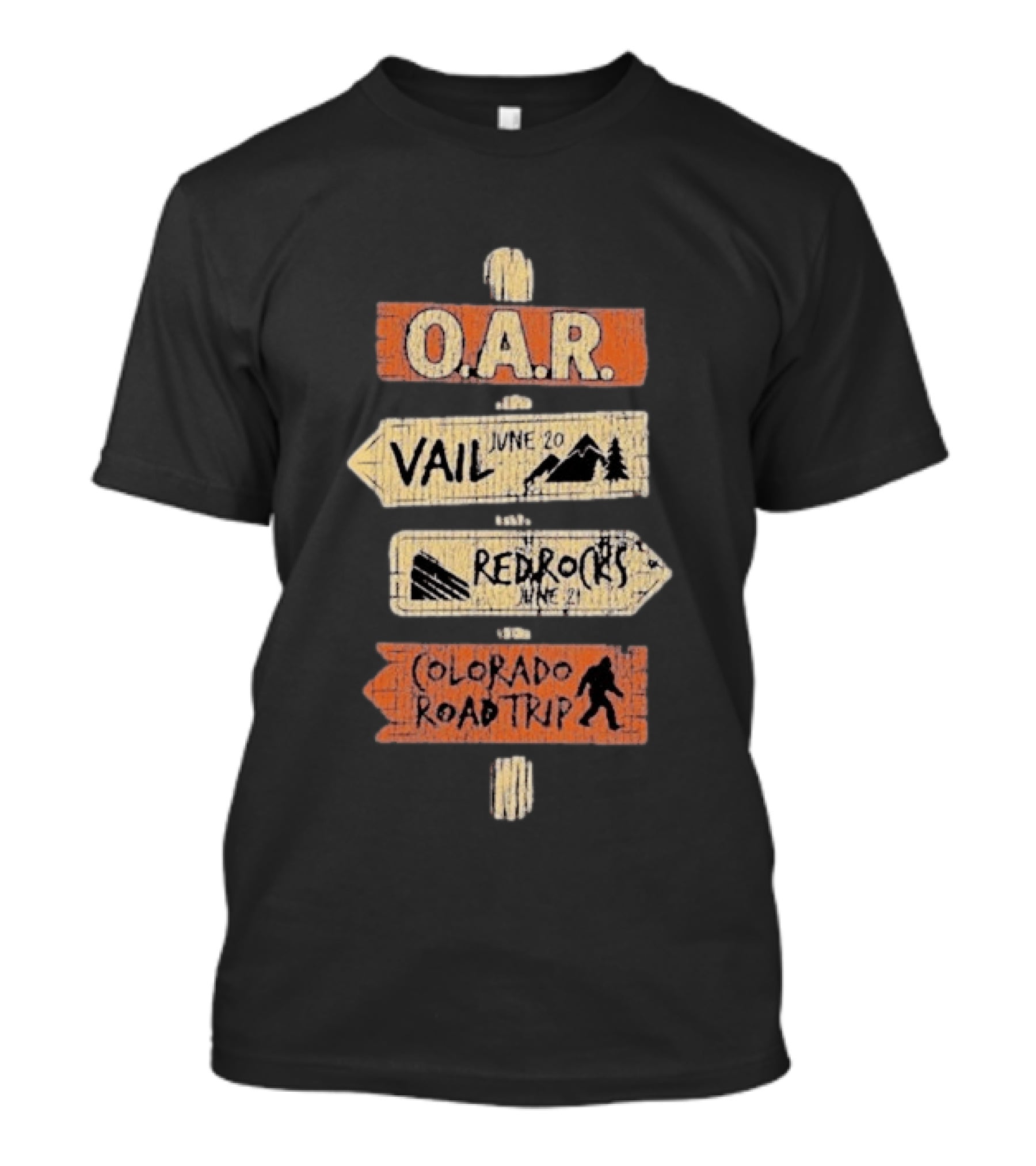 O.A.R. Vail June 20 Red Rocks June 21 Colorado Road Trip T-Shirt