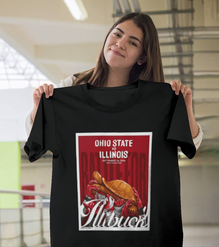 Ohio State Vs Illinois September 2026 Battle For Illibuck Ohio Stadium T-Shirt