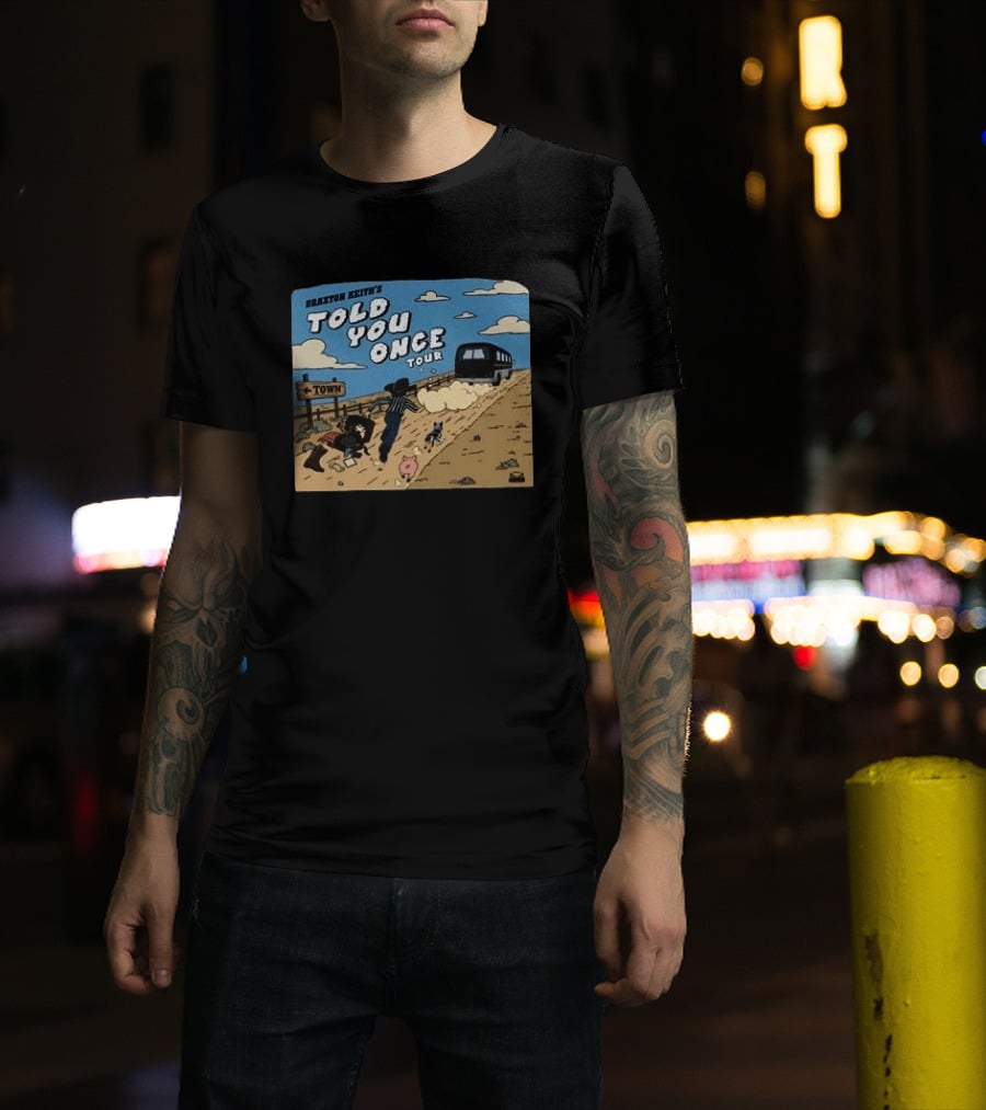 Braxton Keith's Told You Once Tour Bus Country Road T-Shirt