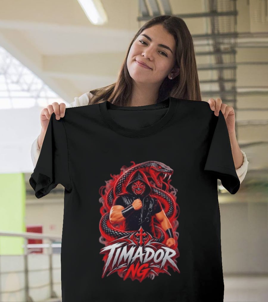Timador NG Masked Wrestler Red Snake Fist Combat T-Shirt