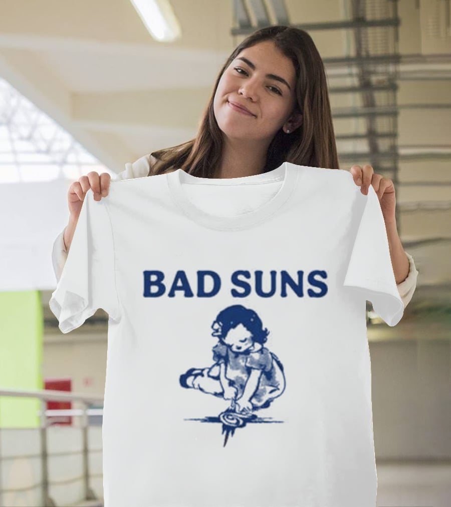 Bad Suns Doodle Girl Raglan Baby Crop T-Shirt