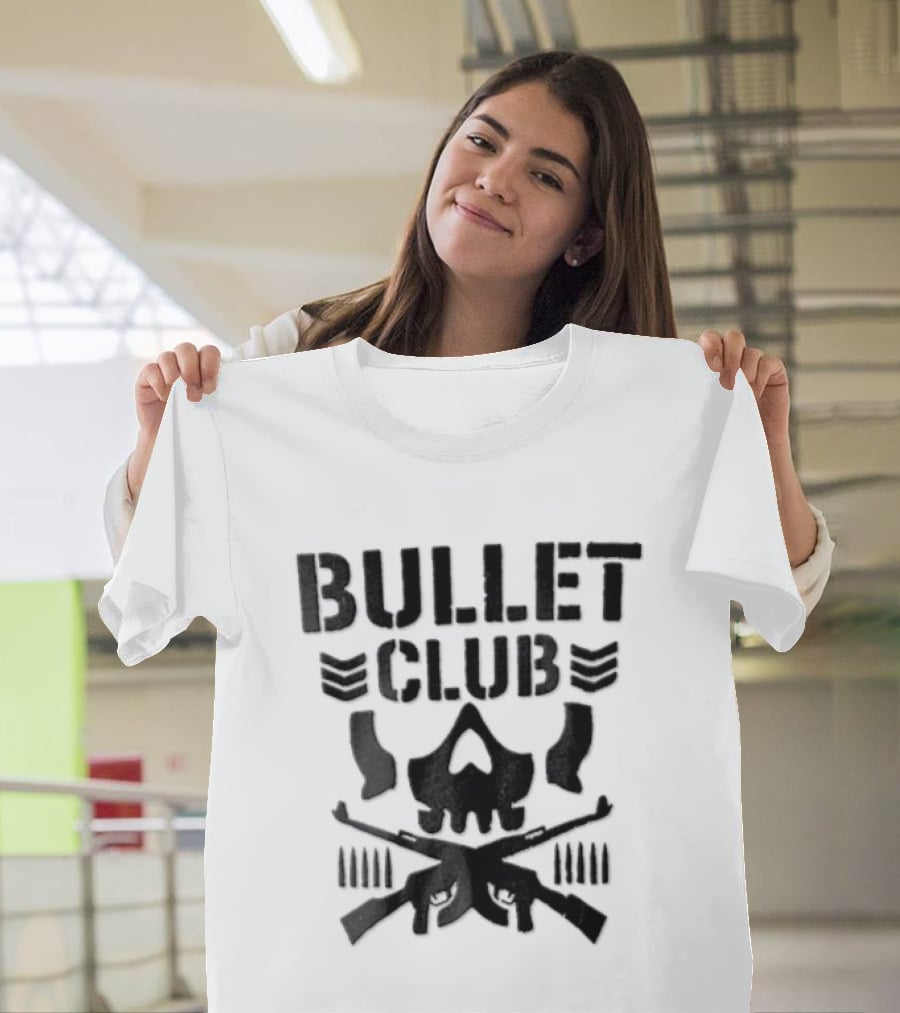Bullet Club Skull Gun Crossbones Wrestling T-Shirt