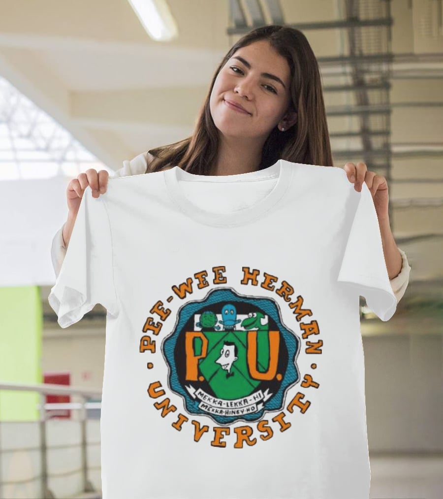 Retrokid Shop Pee Wee Herman University Mekka Lekka Hi Mekka Hiney Ho Crewneck T-Shirt
