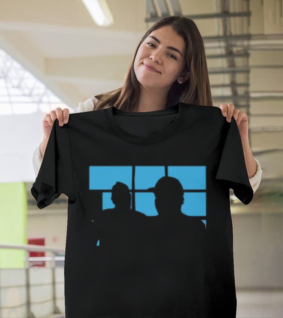 Daz Black Stars Store Shop Blue Off The Hook Black Silhouette Duo T-Shirt
