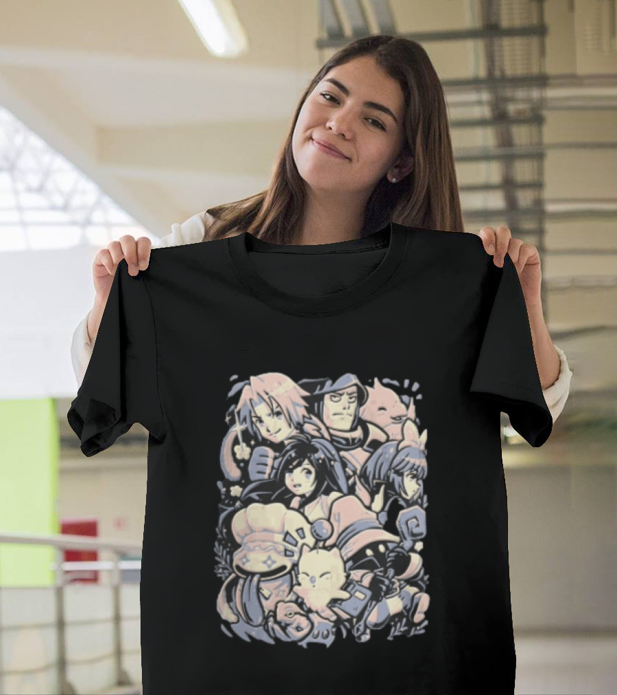 Final Fantasy Anime Group Characters T-Shirt