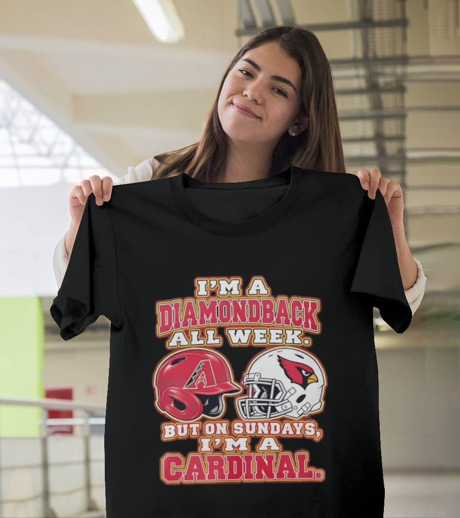 I'm A Diamondback All Week But On Sundays I'm A Cardinal Helmet T-Shirt