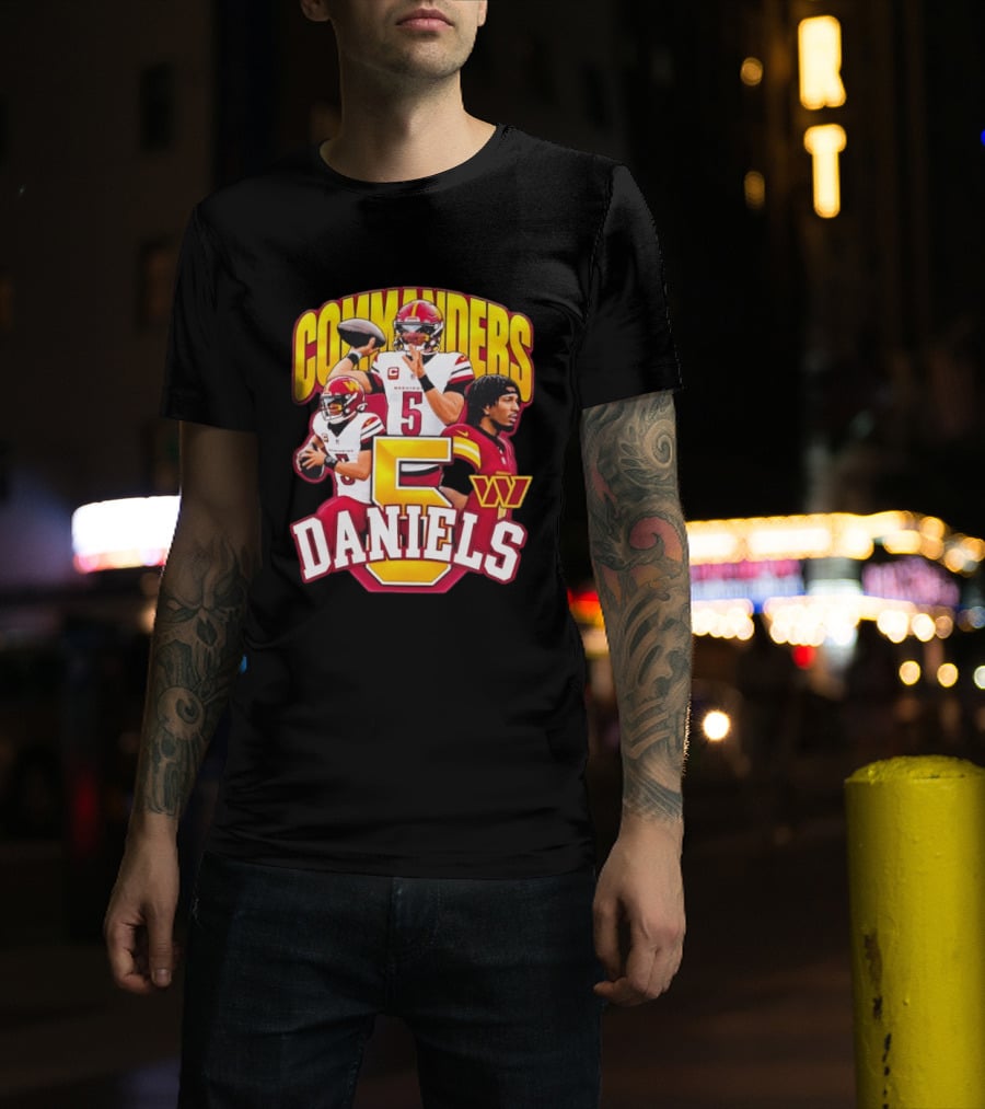 Commanders Jayden Daniels 5 Washington Football T-Shirt