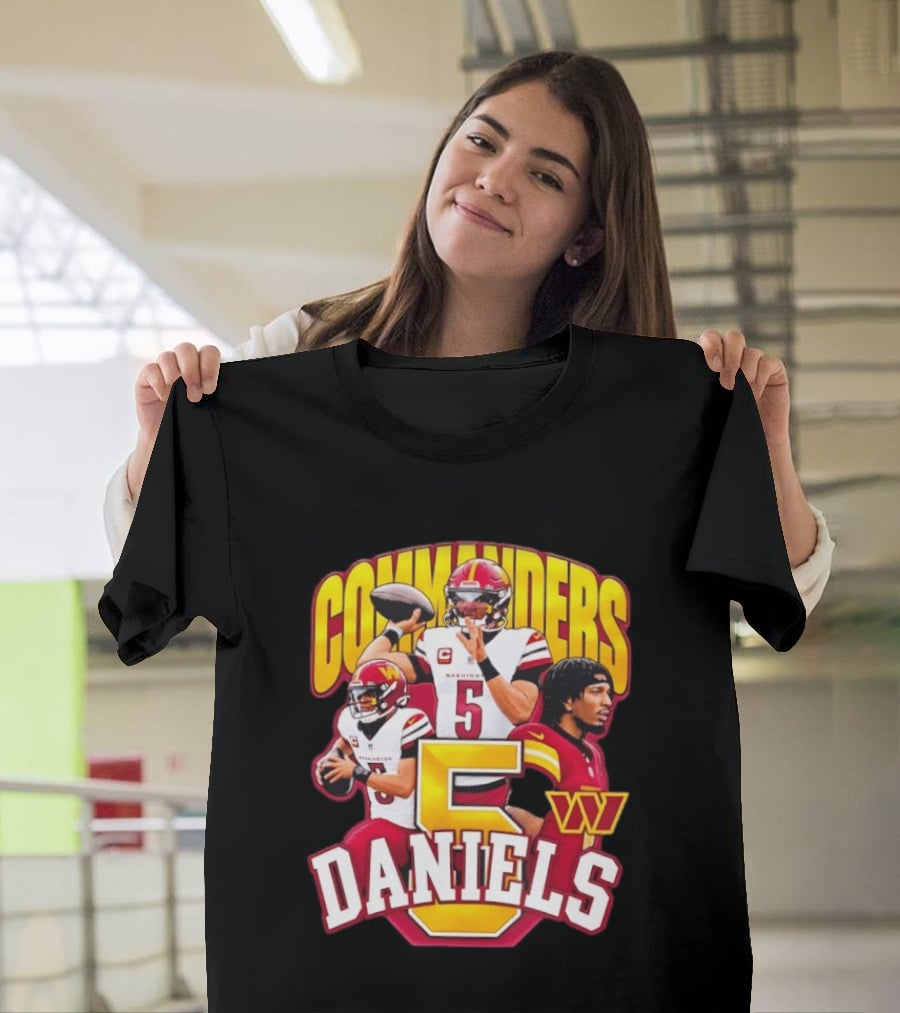 Commanders Jayden Daniels 5 Washington Football T-Shirt