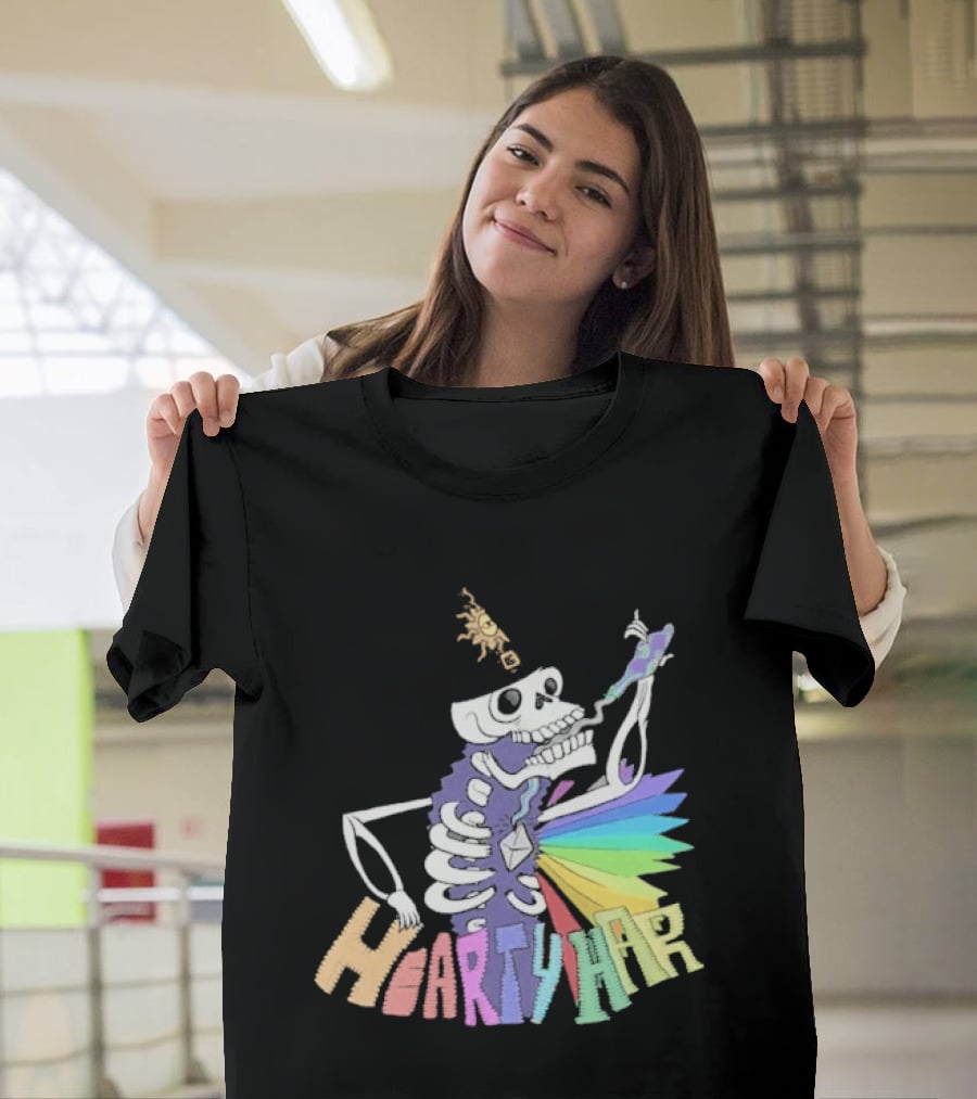 John Fogerty Hearty Har Colorful Skeleton With Rainbow T-Shirt