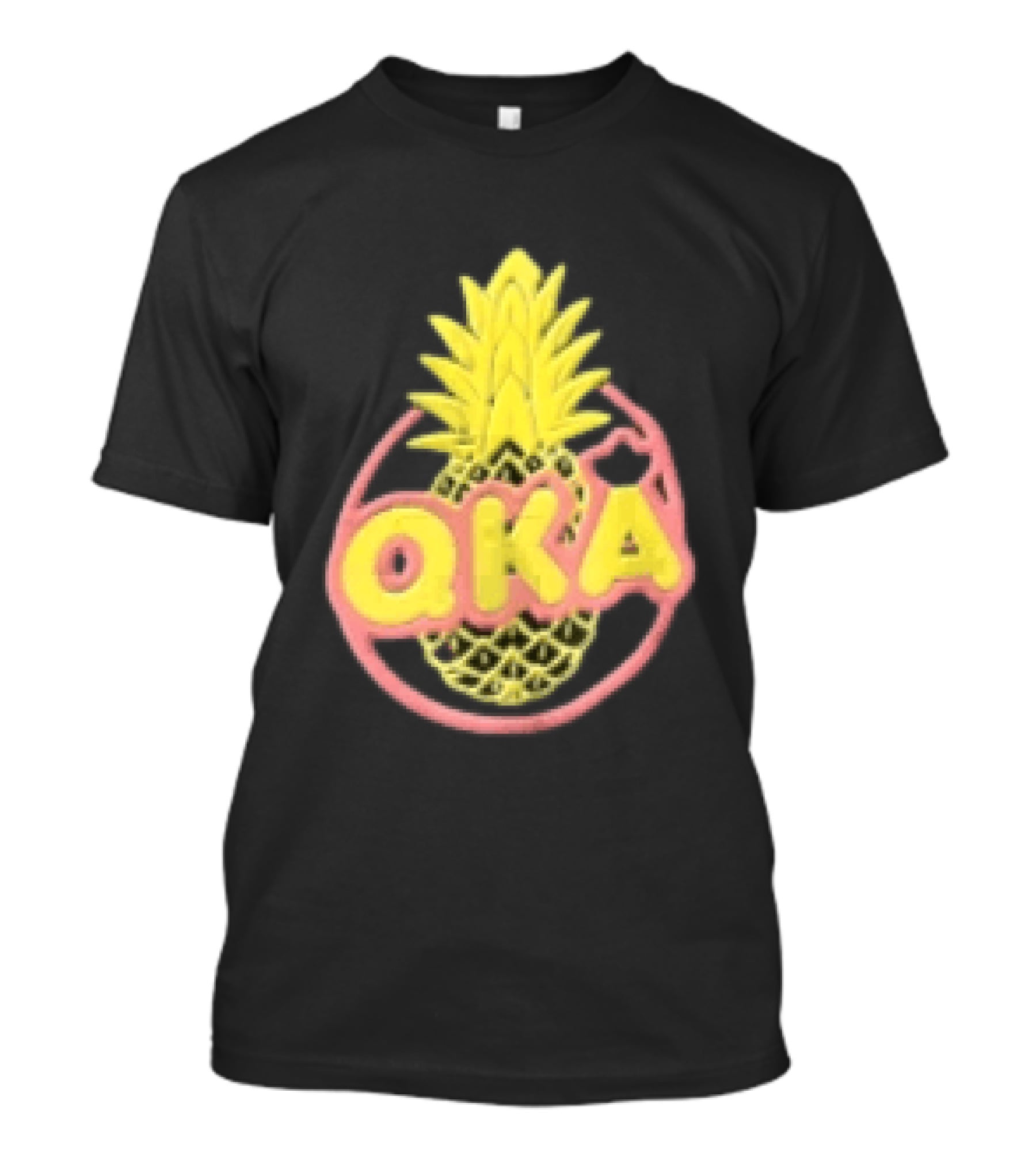 QKA Yellow Pineapple Inside Red Circle T-Shirt