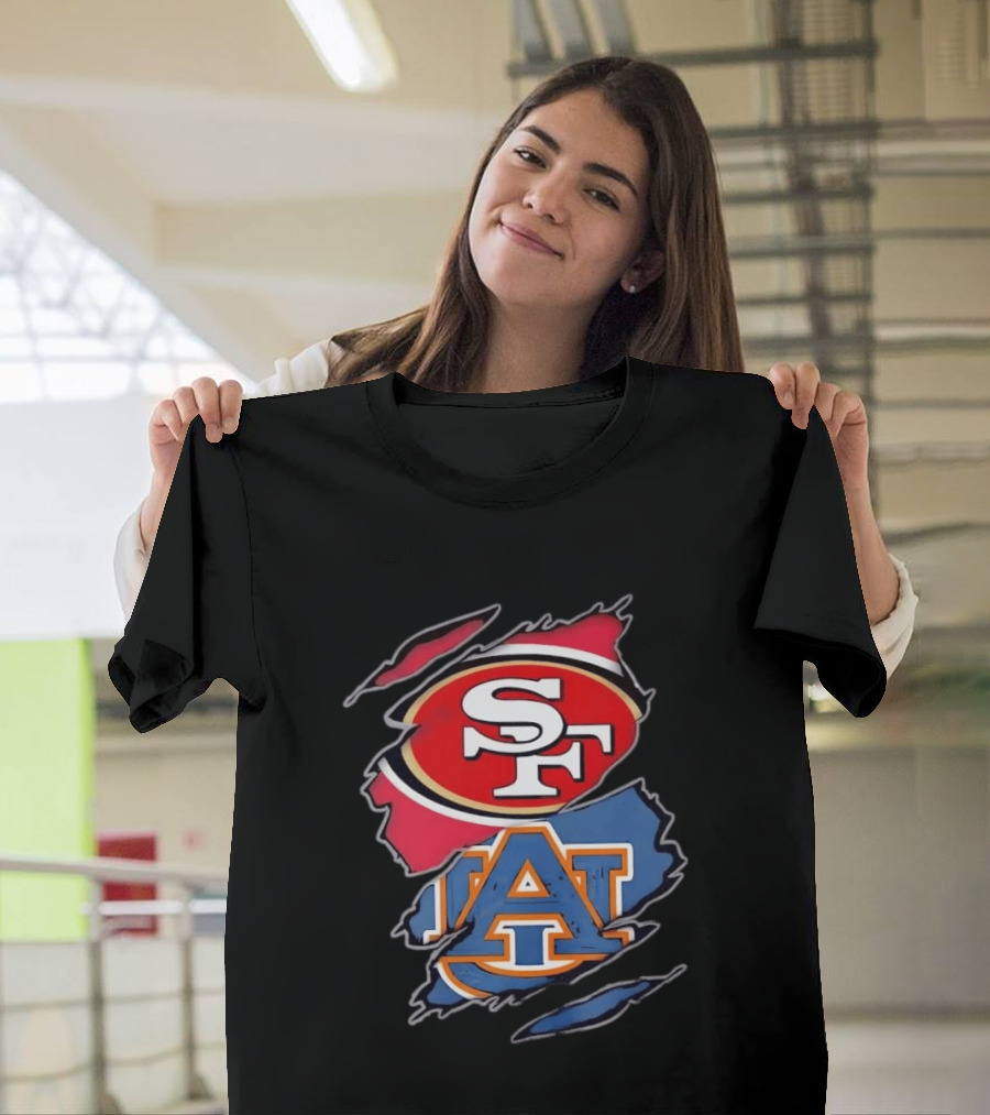 San Francisco 49ers Auburn Tigers Collage T-Shirt